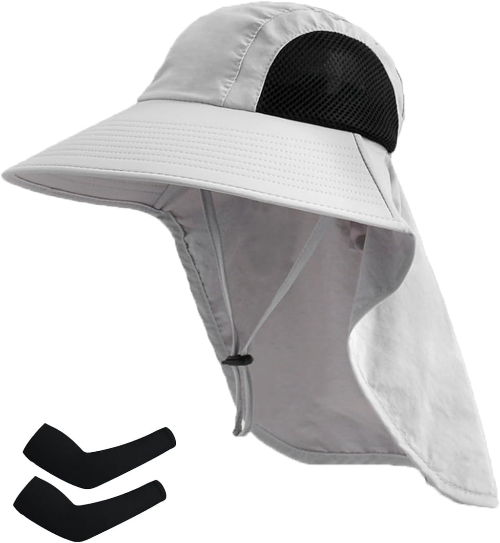Skiennix Sun Hat - UPF 50+ UV Protection with Neck Flap | Wide Brim Hiking & Fishing Hat for Men & Women