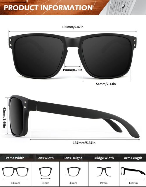 KALIYADI Polarized Sunglasses - Vintage Style UV Protection for Men & Women | Ideal for Fishing, Running, Driving
