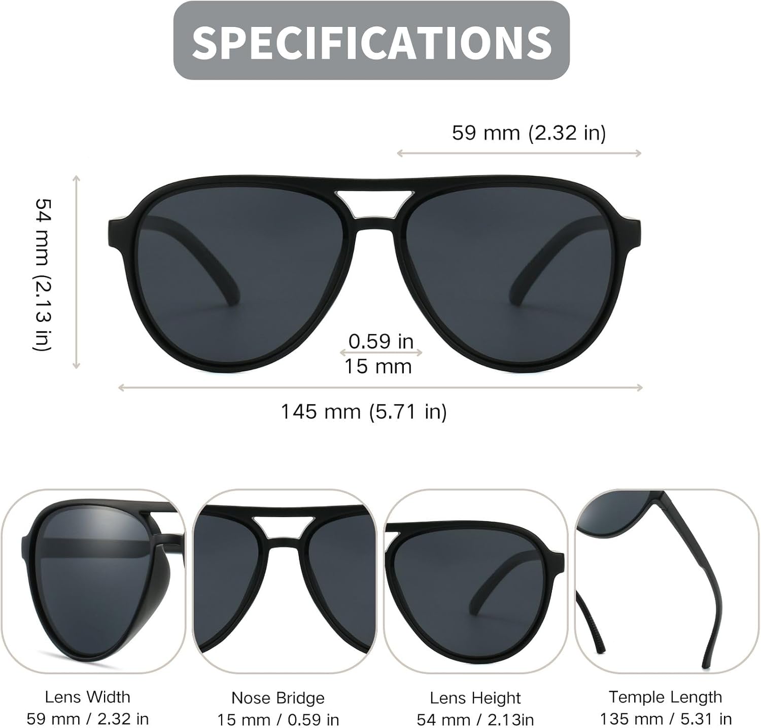 Skiennix Classic Aviator Polarized Sunglasses - Retro 70s/80s Style for Men & Women | Colorful Shades