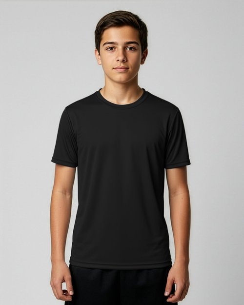 Real Essentials 5 Pack: Boys' Mesh Short Sleeve Athletic T-Shirt - Youth Kids Teens Active Basketball Tops -Set 1,Small 6-7