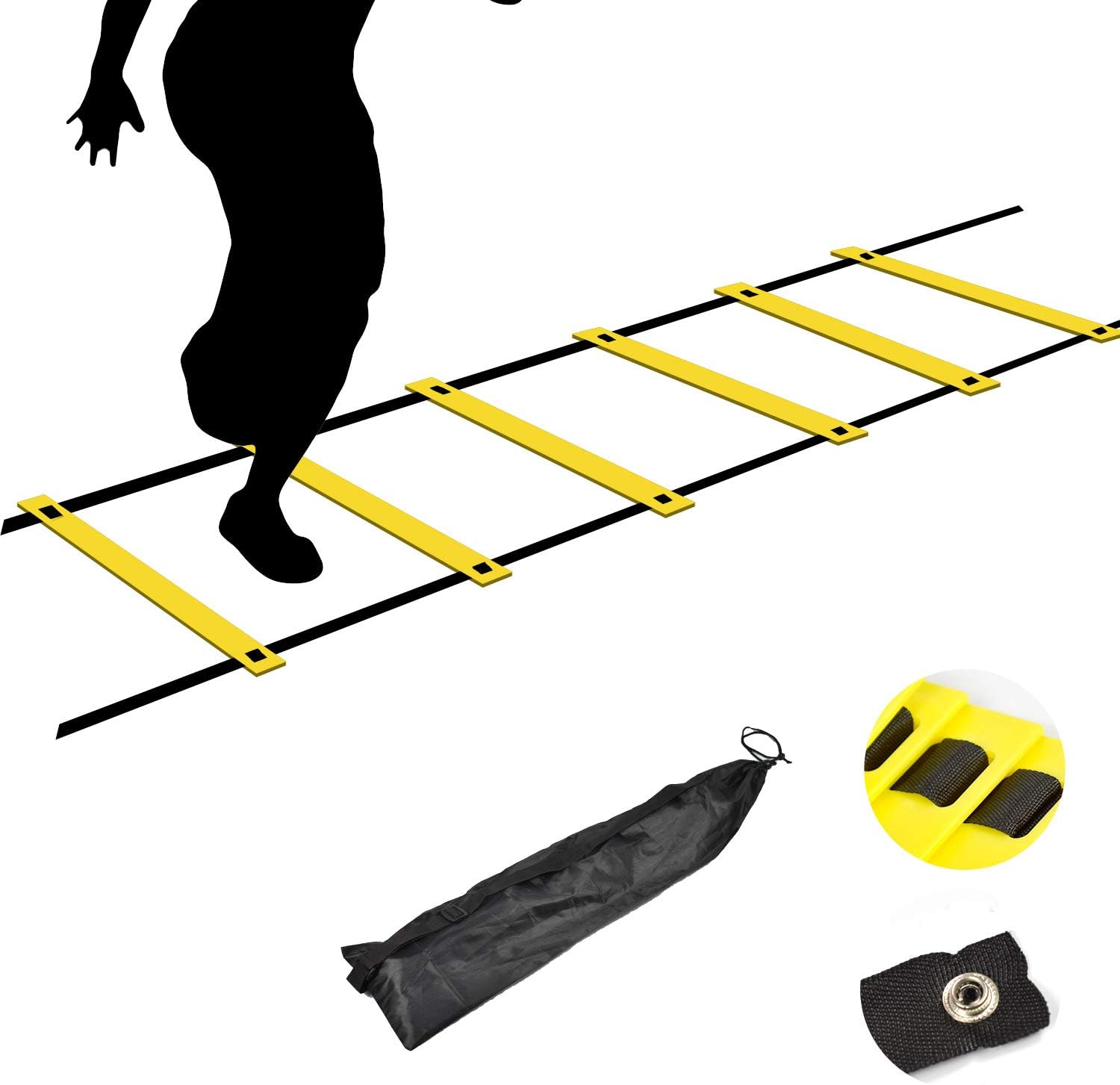 TNZMART Agility Ladder - Speed Training Equipment for Football & Basketball | 10FT & 20FT with Carrying Bag