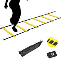 TNZMART Agility Ladder Speed Ladder 6Rung10FT 12Rung20FT Training Equipment for Football Soccer Basketball with Carrying Bag (10FT, Yellow)