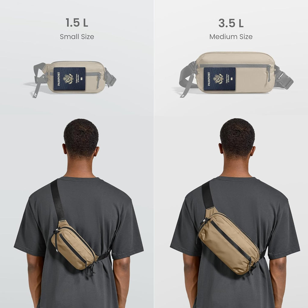 tomtoc Sling Bag - 3.5L RFID Blocking Crossbody Chest Pack | Water-Resistant Lightweight for Travel