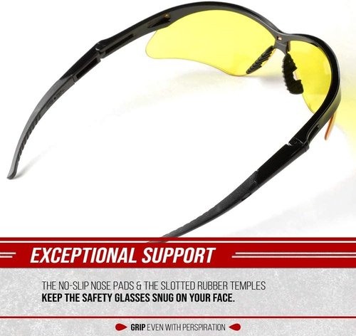 Glove Station Optic Max Safety Glasses - Scratch-Resistant Eye Protection for Men & Women | Ideal for Hunting & Construction