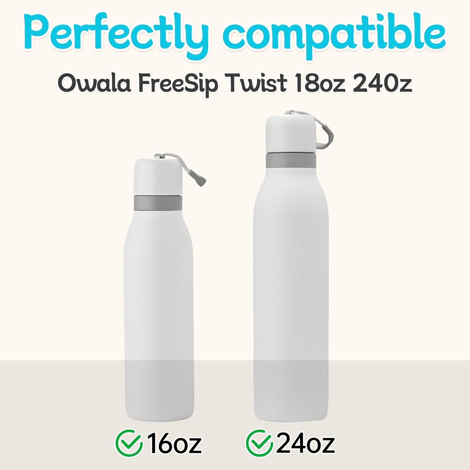 Owala | 3-Pack Water Bottle Stopper Replacement - Durable Gasket Seal for FreeSip Twist 18oz & 24oz
