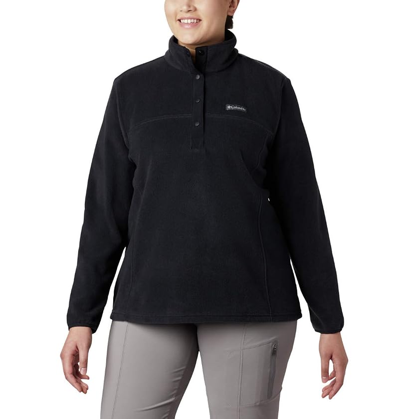 Columbia Benton Springs Half Snap Fleece Pullover Jacket for Women - Black, Medium