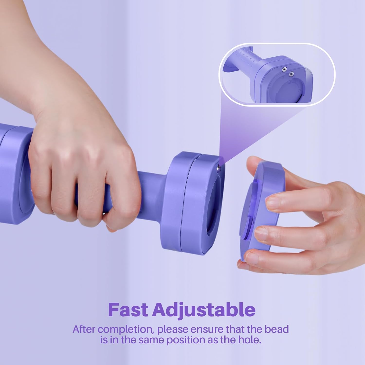 Zempox Adjustable Dumbbell Set - 4-in-1 Free Weights for Women | 2lb, 3lb, 4lb, 5lb Options with Soft Rubber Handle