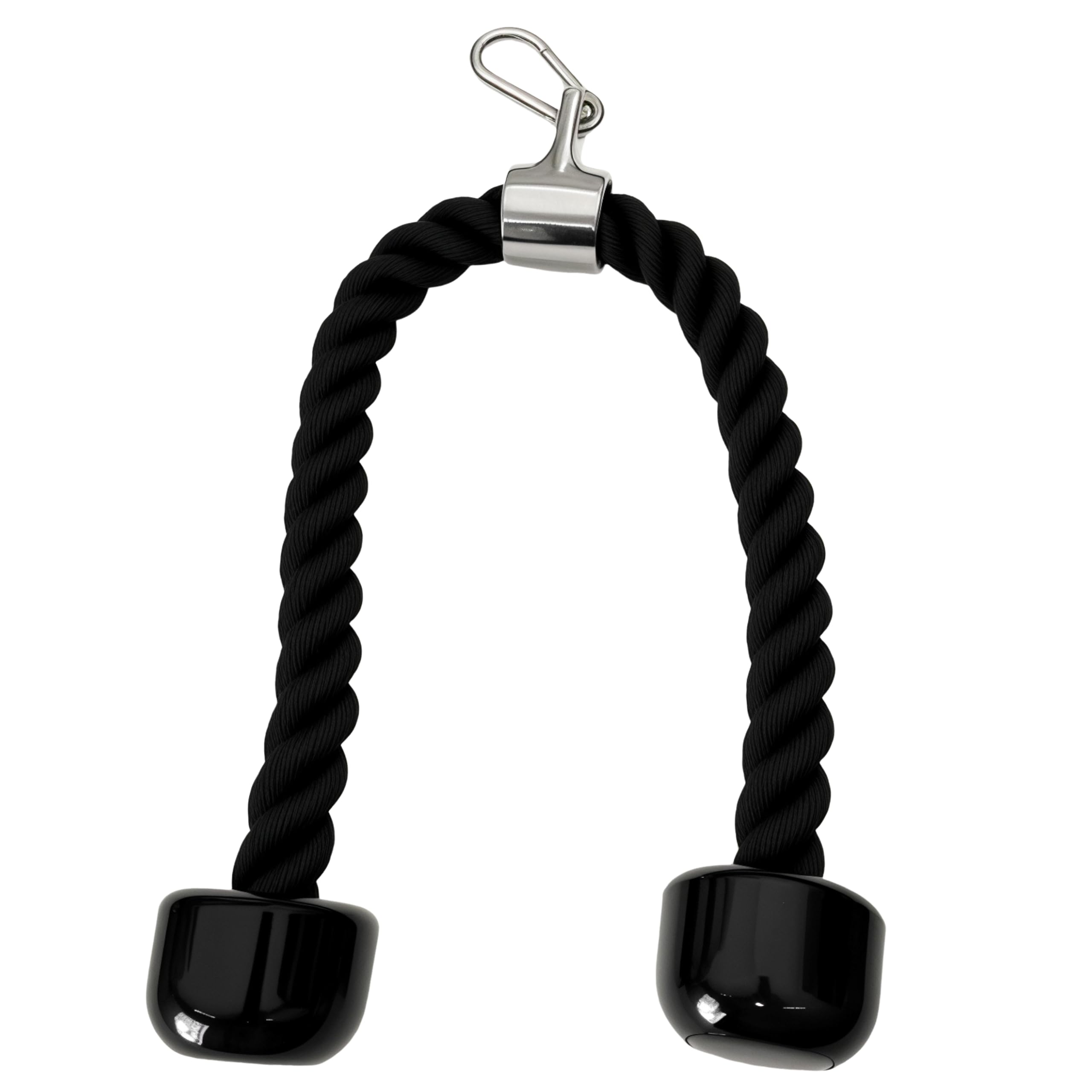 yuhqc Heavy Tricep Rope Cable Machine Accessories Nylon Tricep Rope for LAT Pull Down Pulley System Attachment, for Home Gym Weight Fitness with Carabiner
