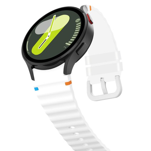 Compatible with Cubitt Viva Pro Smart Watch Band, Lamshaw New Silicone Woven Line Adjustable Replacement Strap Compatible with Cubitt Viva Pro, Viva, Aura Pro, Aura Smart Watch (3 Pack-Black+White+Blue, 22mm size band)