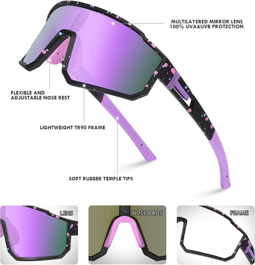 MVPTGRS Youth Baseball Sunglasses - TR90 Frame for Boys & Girls Age 8-14 | Ideal for Sports & Outdoor Activities
