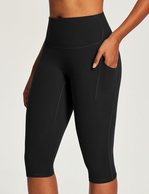 IUGA Capri Leggings - High Waisted Women's Compression Yoga Pants with Pockets | Knee Length