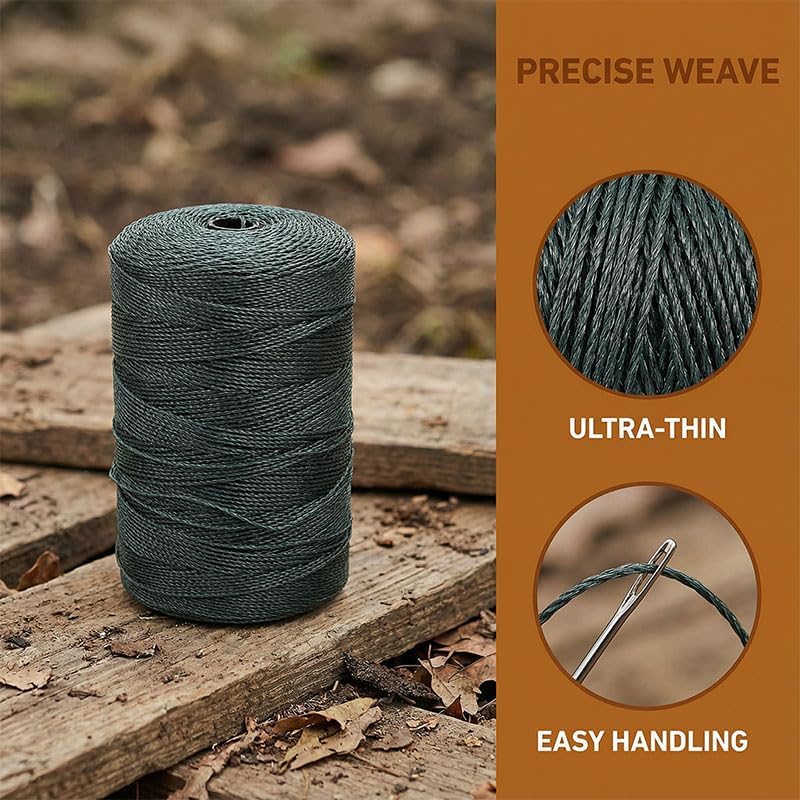 Skiennix Fishing Net Repair Line - Durable Braided Nylon Twine for Multi-Use | 1 Roll