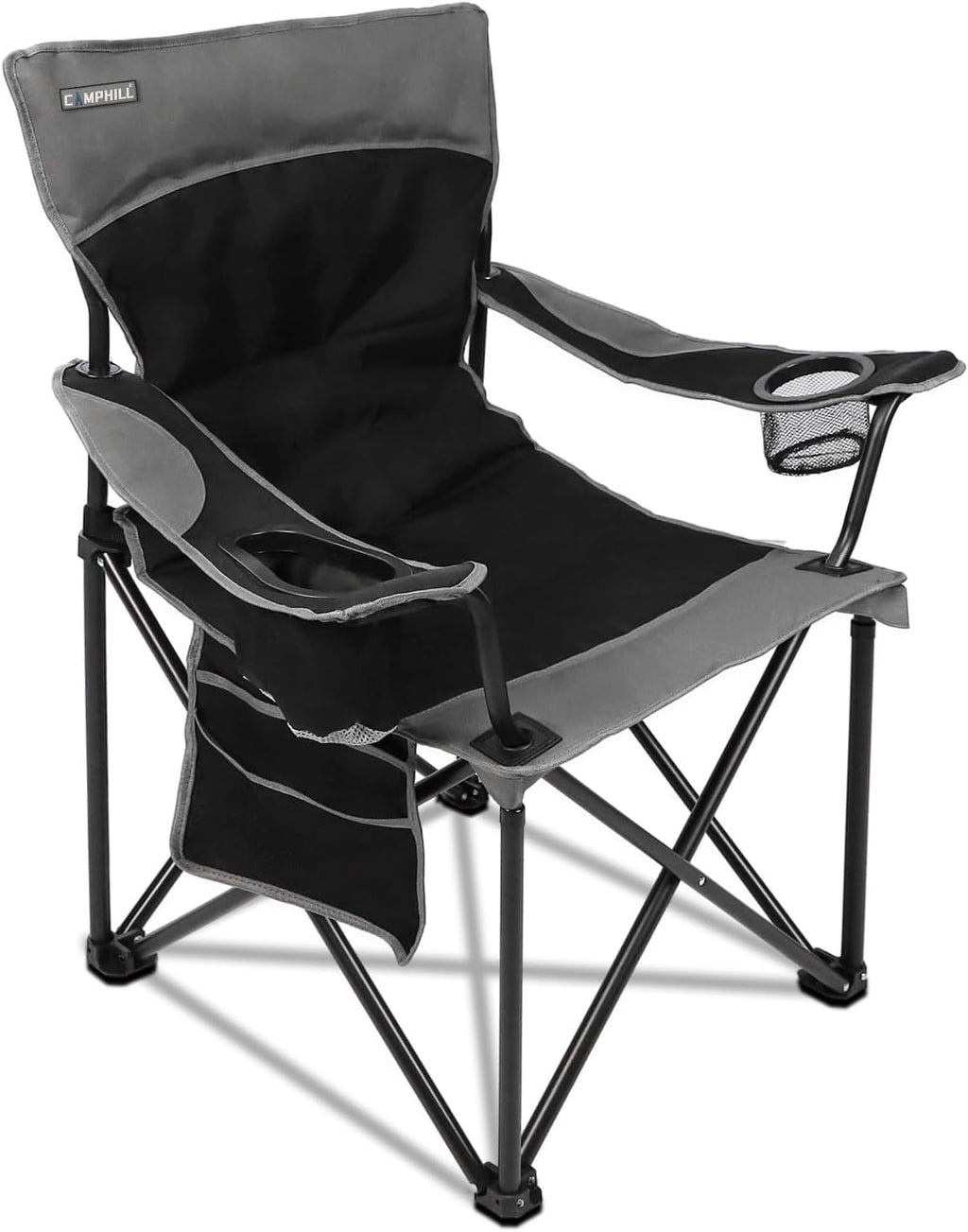 Skiennix Oversized Portable Camping Chair - Collapsible Design with Pocket & Cup Holders | Ideal for Outdoor Adventures