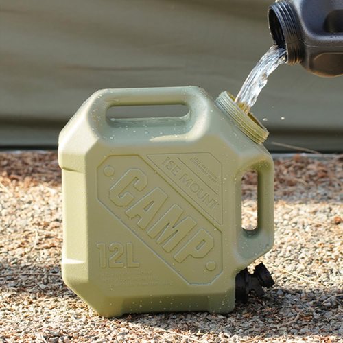 ASIEIT 3.2 Gallon Water Jug with Spigot, Portable Water Tank BPA Free, Leak-Proof Water Containers for Camping Water Storage Containers for Emergency Outdoor Hiking Picnic, Green/Black/Yellow