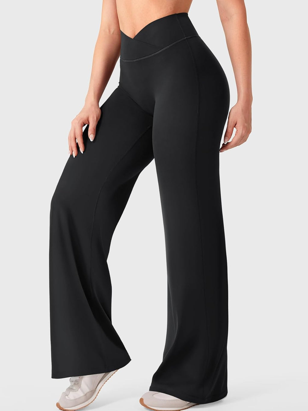 YEOREO Straight Leg Leggings - No Front Seam High Waist Yoga Pants for Women | 31.5" Soft Eddiy Fit