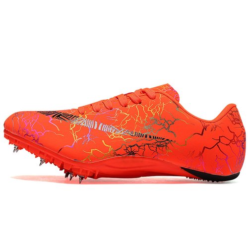 AOLEXWU Track Spike Shoes - Professional 8-Spike Running Spikes for Men Women Sprint Training Competition Orange