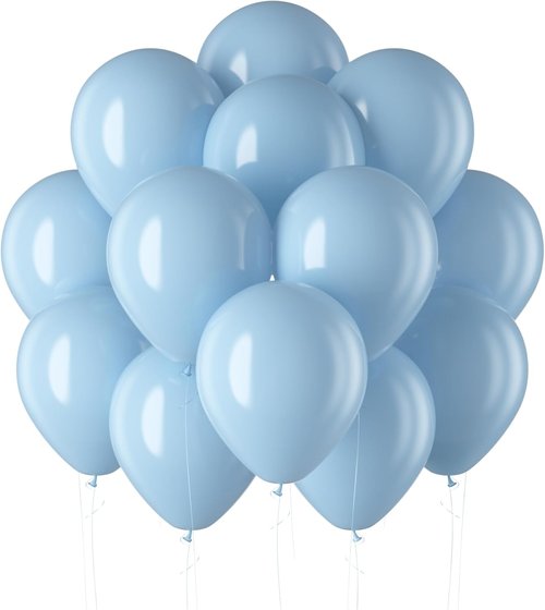 DECOCKRAT Pastel Blue Latex Balloons Kit - 68PCS 12'' Helium Balloons for DIY Parties & Celebrations
