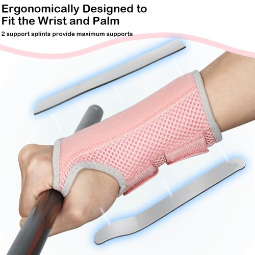 NuCamper Wrist Brace for Carpal Tunnel Relief, Adjustable Wrist Support Splint Hand Brace for Men Women, Wrist Stabilizer Night Support for Pain Relief,Tendinitis,Arthritis (Right and Left Hands, S/M)