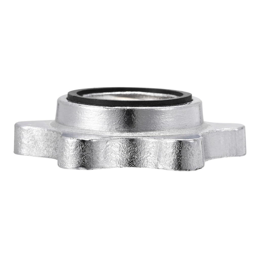 uxcell Dumbbell Hex Nut, 2Pcs M28 Anti-Slip Lock Collar Screw for Barbell Dumbbell Weight Lifting Silver
