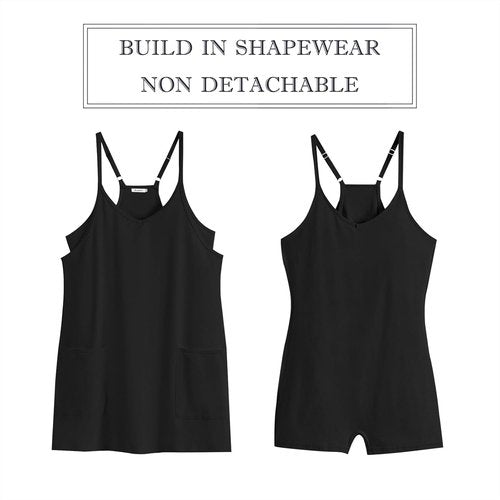 ANRABESS Women's Athletic Dress - Summer Tennis Mini Romper with Built-In Shorts | Perfect for Travel & Workouts