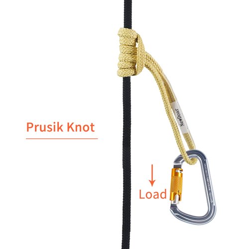 NewDoar 100% Kevlar Braided Friction Hitch,5620 MBS,Prusik Arborist Rope, Abrasion/Flame Resistant, High Strength Rescue Rigging Hammocks(1pcs)