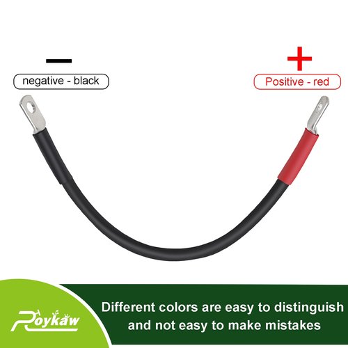 Roykaw 4 Gauge Golf Cart Battery Cables Compatible with EZGO TXT 36/48 Volt 1994-up Models, Heavy-Duty Pure Copper Tin-Coated Cable Lugs, Anti-Corrosion/Anti-Oxidation
