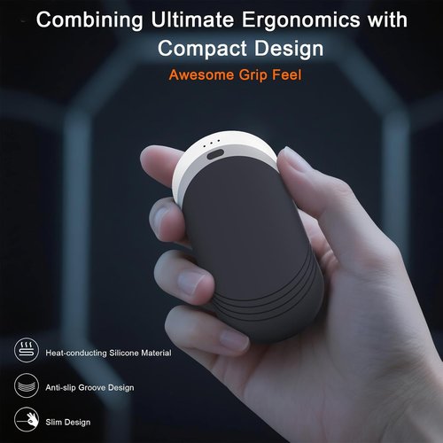Karecel Rechargeable Hand Warmers - 6000mAh Double-Sided Heat | Portable & Slim Design for Men & Women