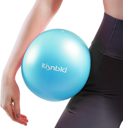 Kisnbld Mini Pilates Ball - 9 Inch Anti-Burst & Slip Resistant Yoga Ball for Stability & Core Strength