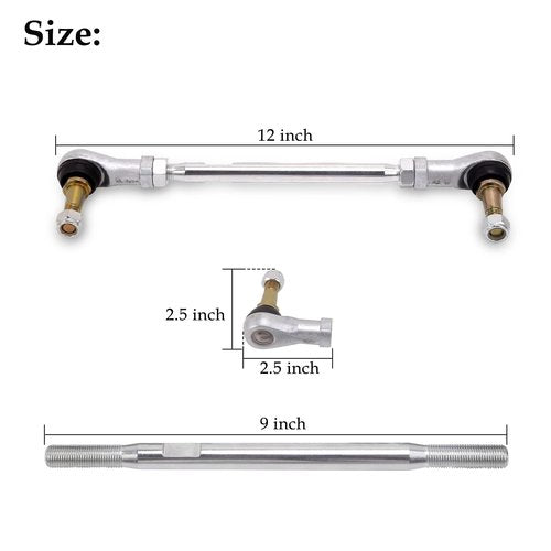 10L0L Golf Cart Tie Rod End Assembly for EZGO TXT 1994.5-2001 Electric & Gas, 2 Pack, OEM# 70904-G02 70074-G01 70074-G02