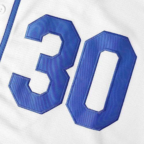 Baseball Jersey Shirt - Benny 'The Jet' Rodriguez #30 Mesh Polyester S-3XL 3X-Large White Blue Variation