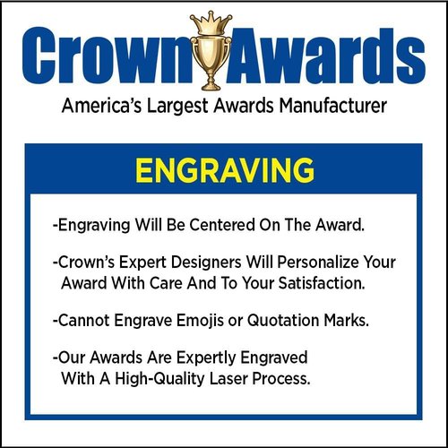Crown Awards Football Touchdown Sculpture Trophy - Custom Engraving Included | 10-Inch Size