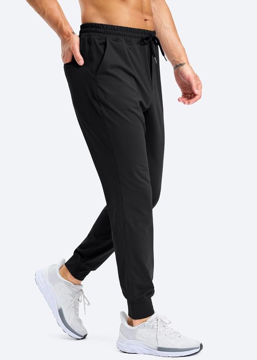 G Gradual Men's Joggers - Athletic Workout Pants with Zipper Pockets | Stretchy Gym Sweatpants