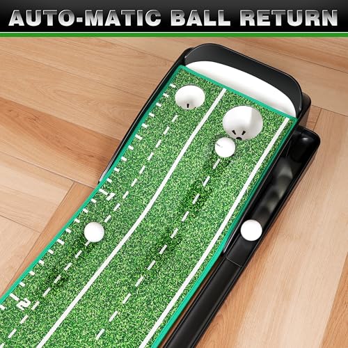 Black Indoor Golf Putting Green with 3 Gates - Practice & Improve Accuracy