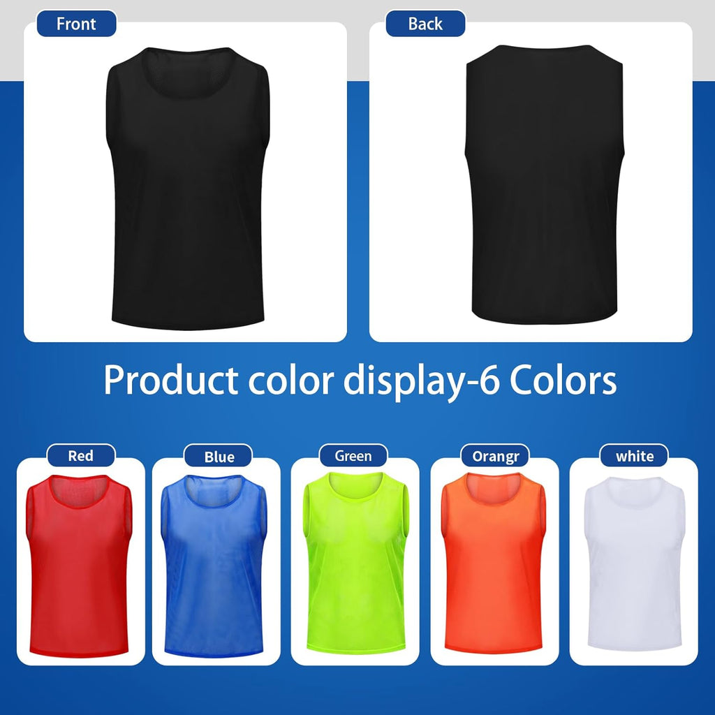 Regine Switzerland Soccer Pinnies for Youth - Numbered Scrimmage Vests | Perfect for Team Practice