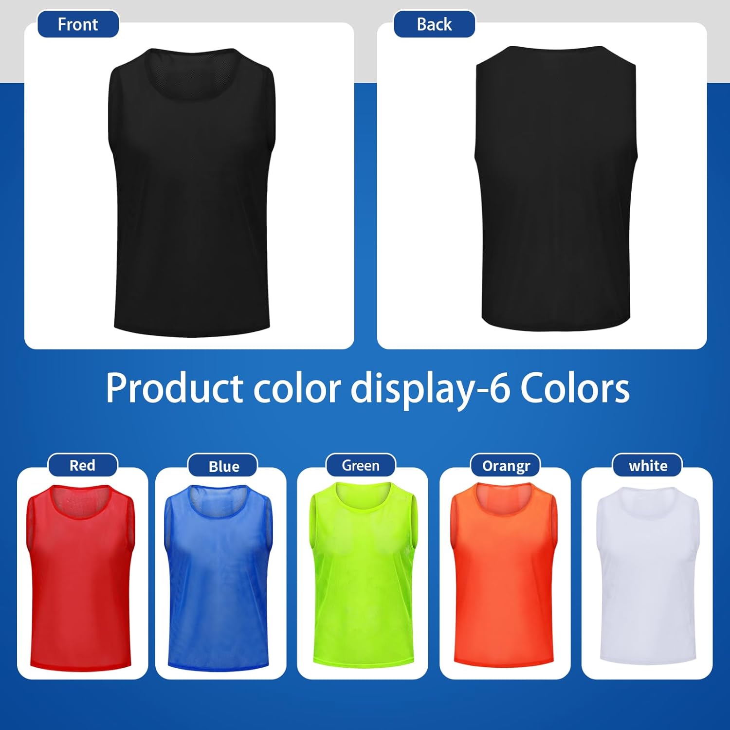 Regine Switzerland Soccer Pinnies for Youth - Numbered Scrimmage Vests | Perfect for Team Practice