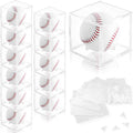 Skiennix Baseball Display Case - 12 Pack UV-Blocking Acrylic Holder for Signed Baseballs | 3.2 Inch Cube