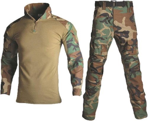 HARGLESMAN Men's Tactical Military Suit - Long Sleeve Combat Shirt & Pants with Knee Pads | Fitting Army Uniform