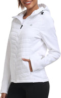 MoFiz Women's Lightweight Fleece-Lined Softshell Jacket - Insulated Hooded Puffer Coat