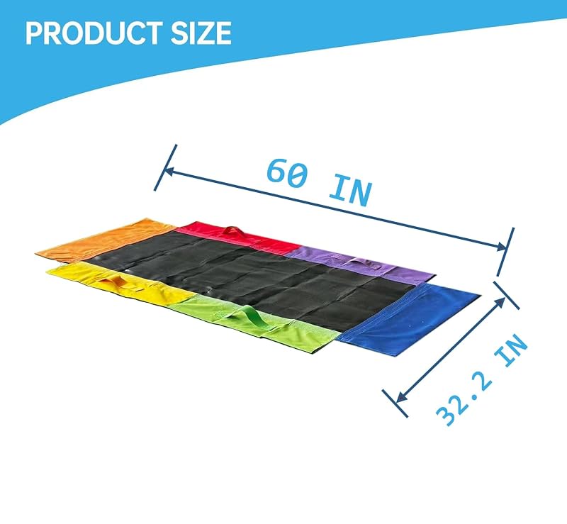 Colorful 60 Inch Platform Swing Replacement Fabric Cover - 700 lb Capacity with Handles (Variation: Colorful+60 inch)