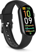 FITVII Slim Fitness Tracker - AMOLED Display, Blood Oxygen & Pressure Monitoring | IP68 Waterproof, 24/7 Heart Rate Tracking