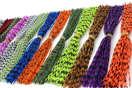 15 Pack Silicone Fishing Skirts for Spinner Baits and Squid Lures