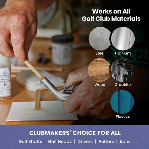 Brampton PRO-FIX Rapid Cure Golf Epoxy - Single Golf Club Repair - 30 Min Golf Club Repair - Golf Epoxy for All Golf Shafts, Golf Heads, Drivers, Putters, and Irons - Engineered for The Golf Industry
