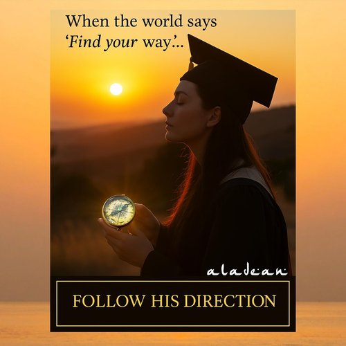 ALADEAN Christian Gift Compass - The Lord Will Guide | Perfect for Baptism, Graduation & Confirmation 2025-2026