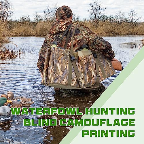 Waterfowl Decoy Bag with 12 Slots - Camouflage Mesh Drain for Hunting