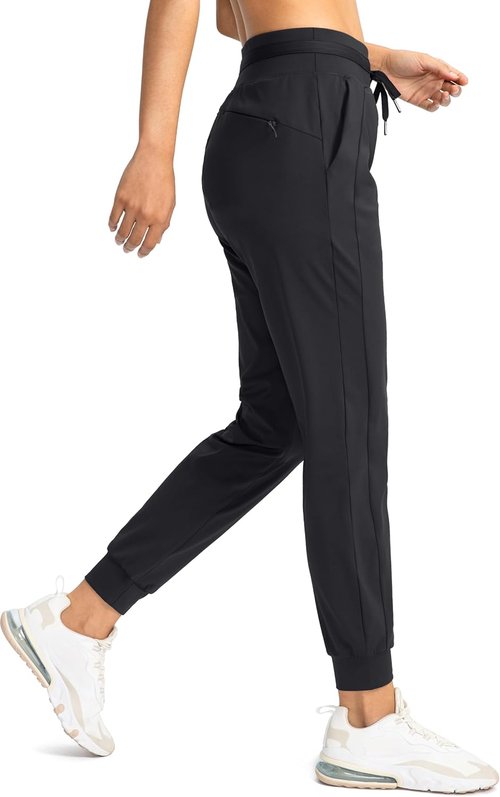 G Gradual Women's Joggers - High-Waisted Athletic Sweatpants with Zipper Pockets | Tapered Design for Workouts