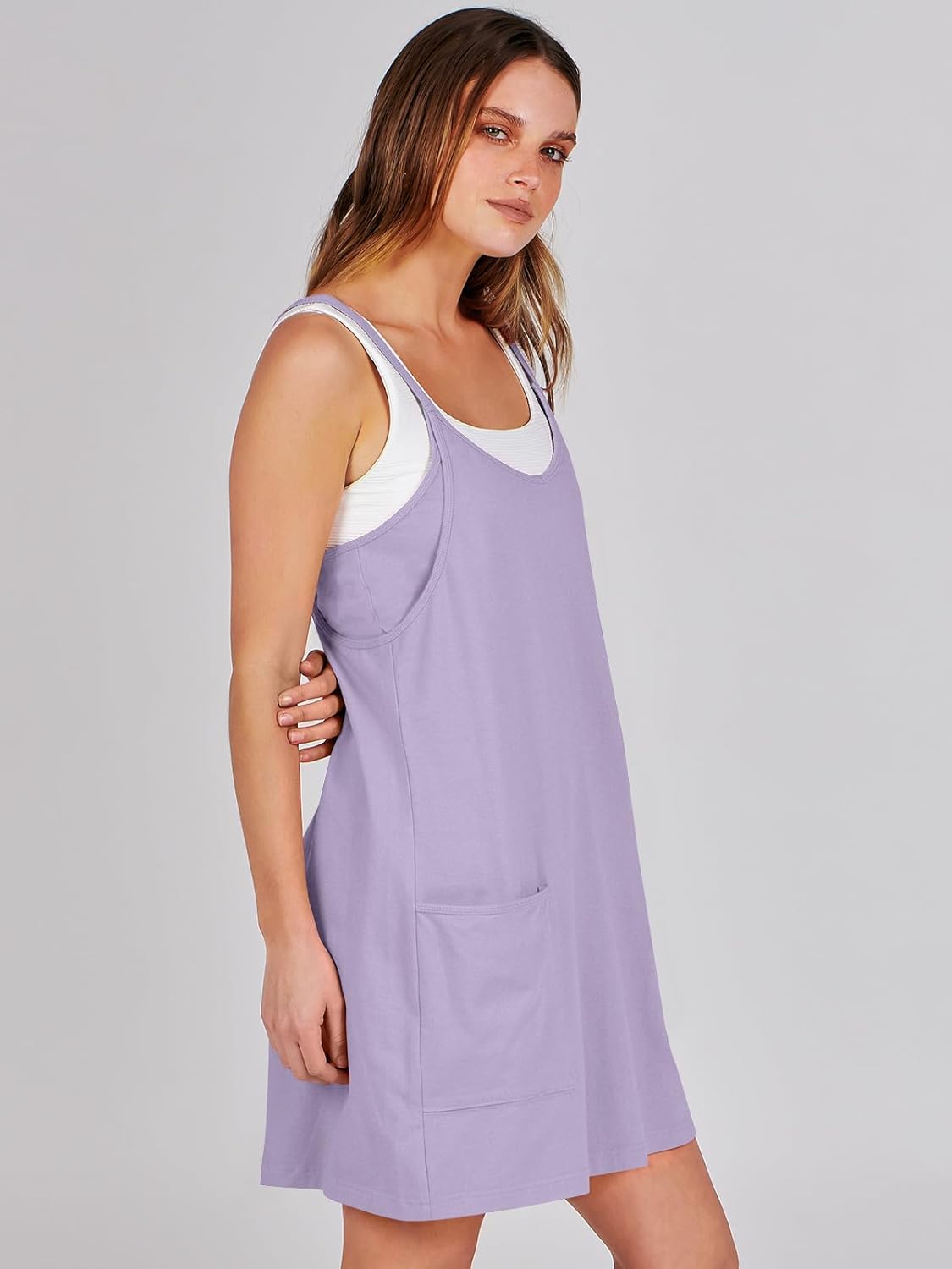 ANRABESS Women's Athletic Dress - Summer Tennis Mini Romper with Built-In Shorts | Ideal for Travel & Workouts