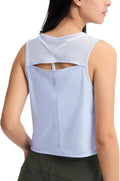 Altiland High Neck Workout Crop Tops - Open Back Athletic Gym Shirts for Women | Perfect for Running