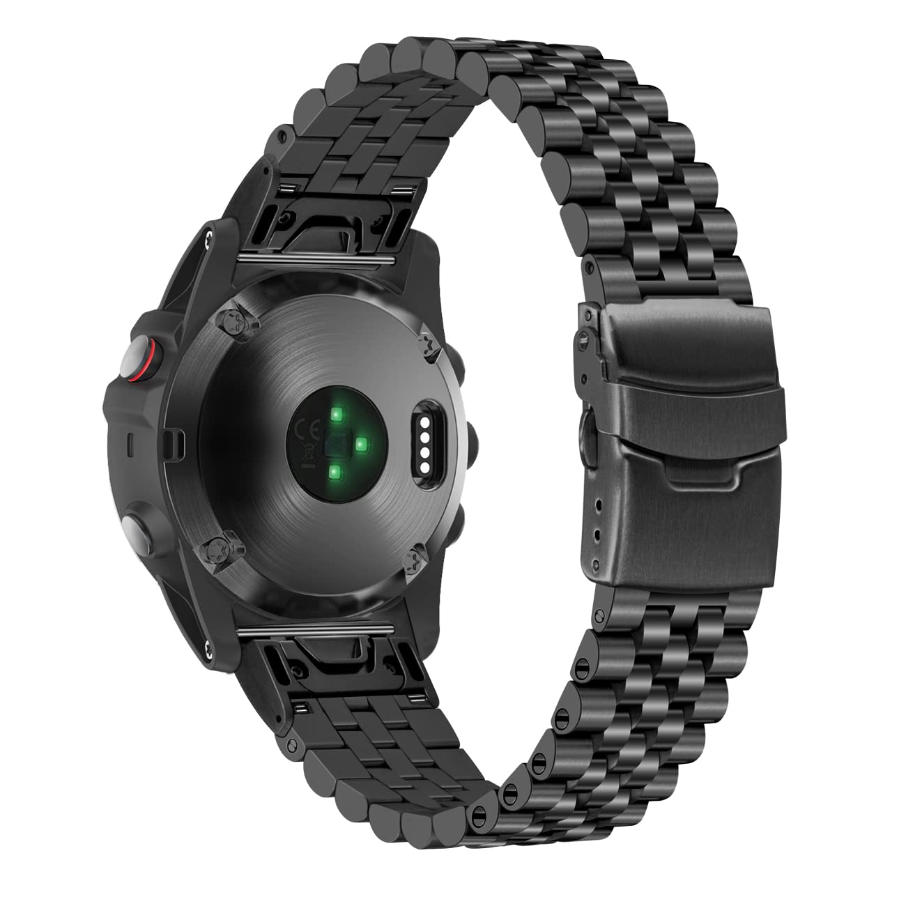 YISIWERA Tapered Stainless Steel Watch Band 26mm Compatible for Fenix 6X 5X Plus Screw Fix Strap Compatible for Garmin Fenix 6X Pro/3/3 HR/Descent Mk1