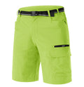 TACVASEN Men's Casual Shorts Lightweight Quick Dry Cargo Hiking Tactical Shorts Outdoor Summer with Zipper Pockets Yellow Green 40