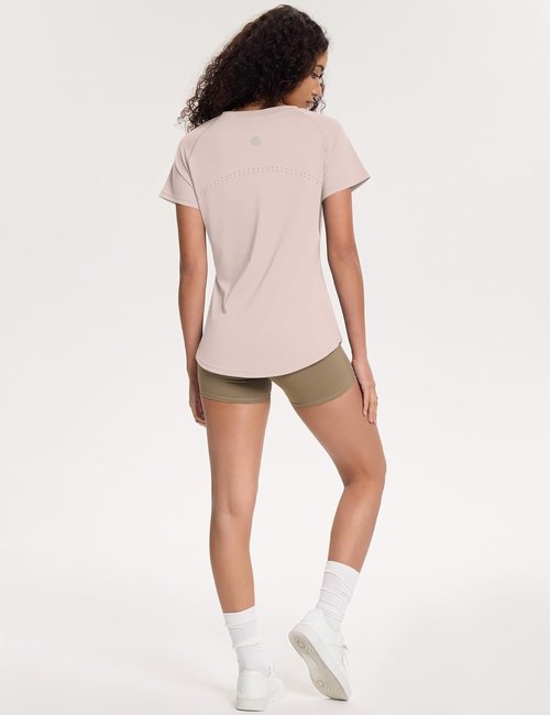 Loovoo Women's Workout Top - Breathable Loose Fit Activewear Tee | Quick Dry Gym Shirt